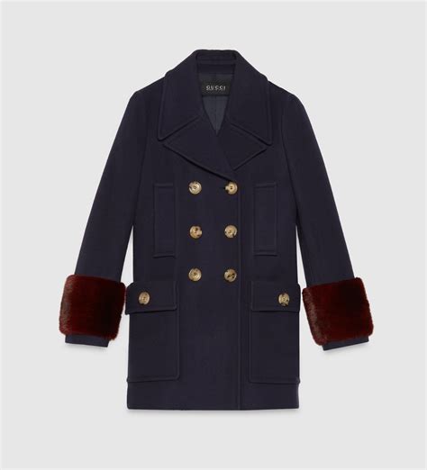 wool cashmere jacket gucci|Gucci fur coats female.